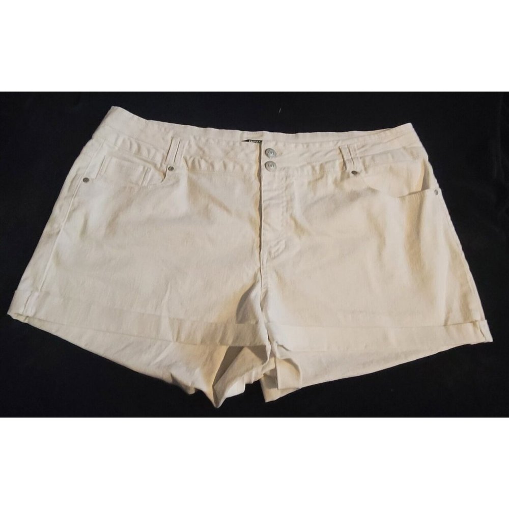 White Indigo Fusion Size 20 Women's Jean Shorts